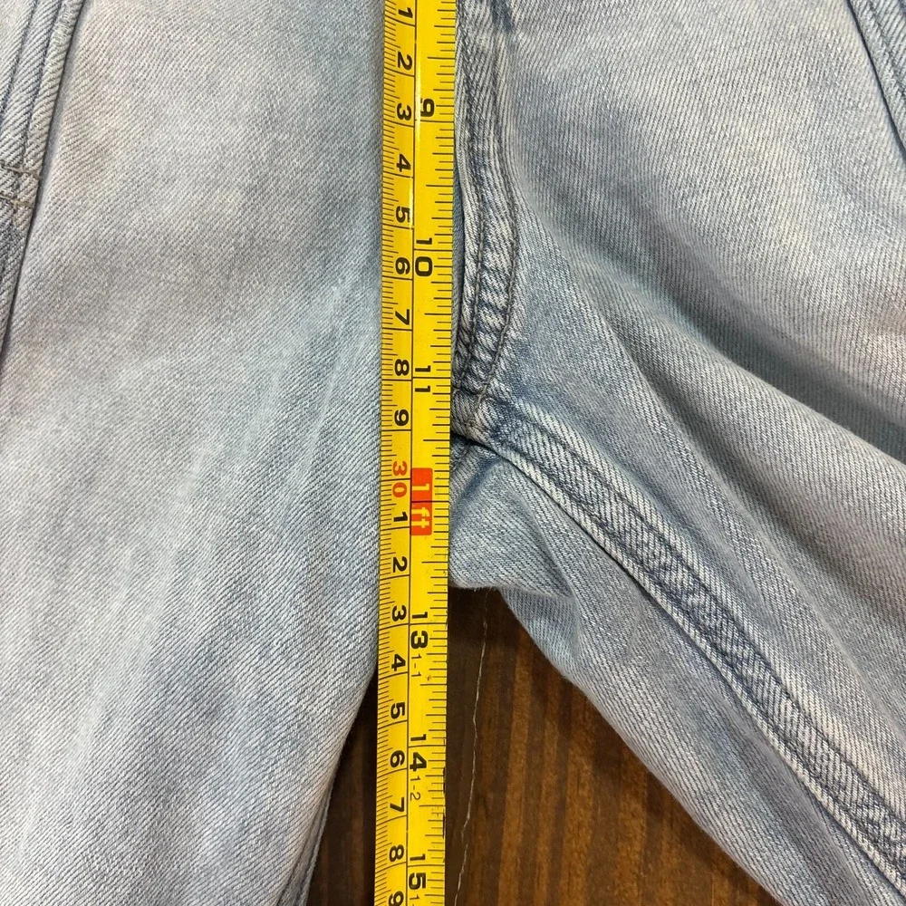 AMERICAN EAGLE Baggy‎ Bermuda Womens 10 Light Wash Denim Cargo Shorts